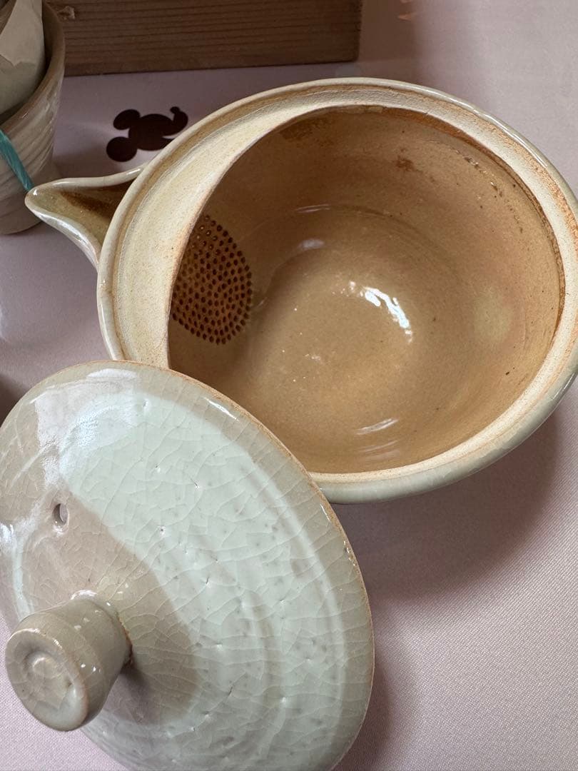 朝日焼　朝日窯　煎茶碗　汲出６　湯冷まし１　宝瓶　御本手　煎茶道具／