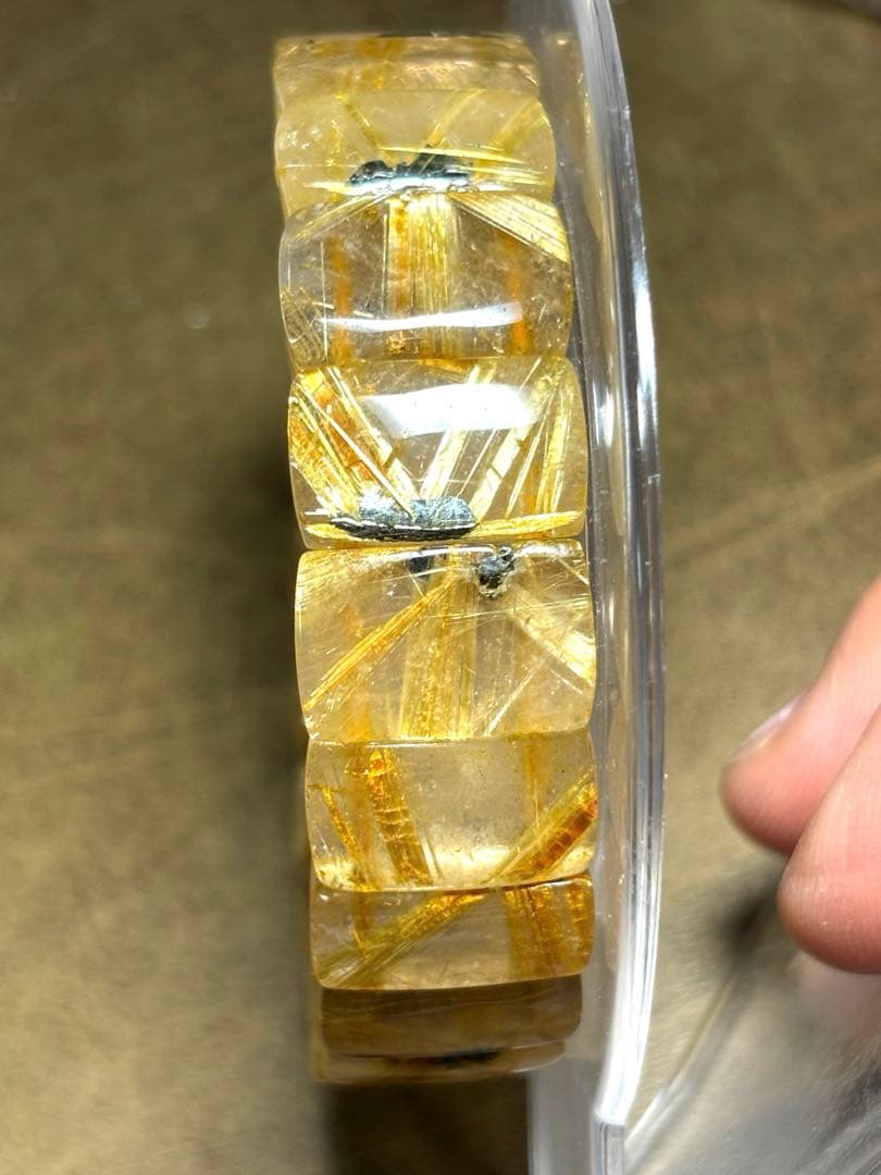 ゴールドタイチンルチルバングル　超高品質（新品未使用）2個セット