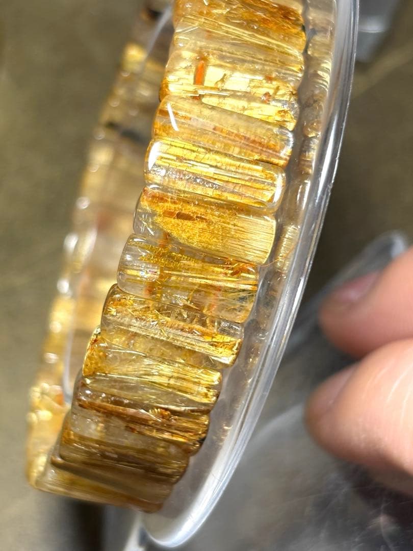 ゴールドタイチンルチルバングル　超高品質（新品未使用）2個セット