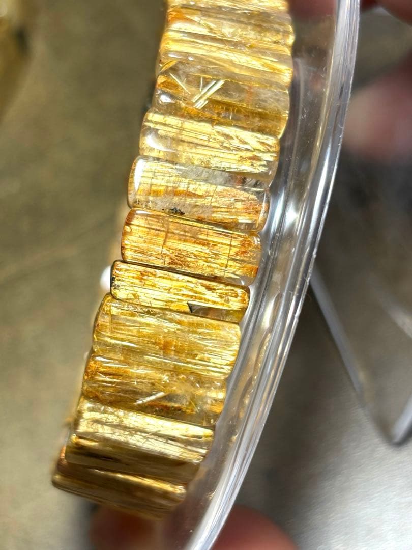 ゴールドタイチンルチルバングル　超高品質（新品未使用）2個セット