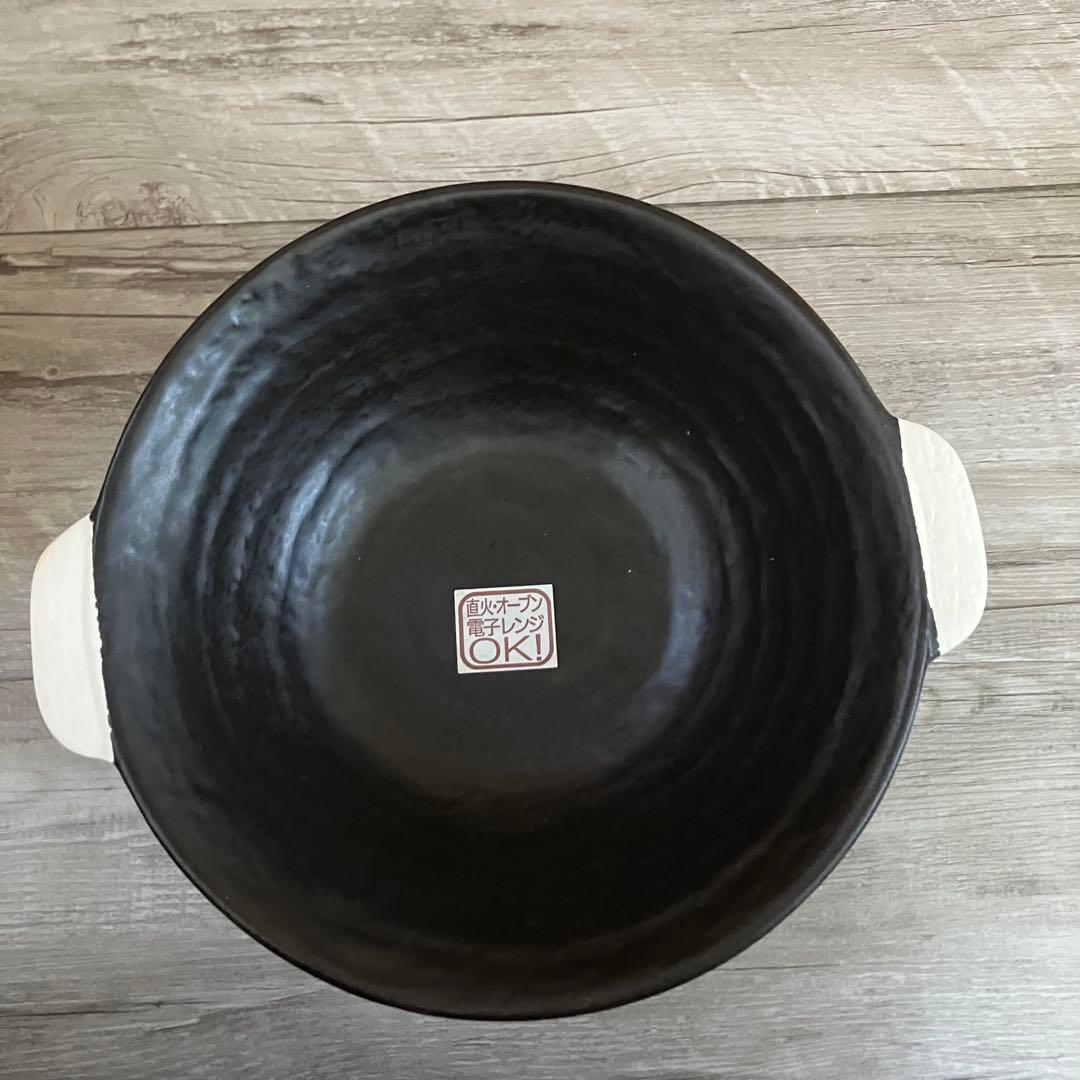 E-1 【オーブンOK】耐熱 ラーメン鉢 ペアセット（れんげ付き）黒 萬古焼
