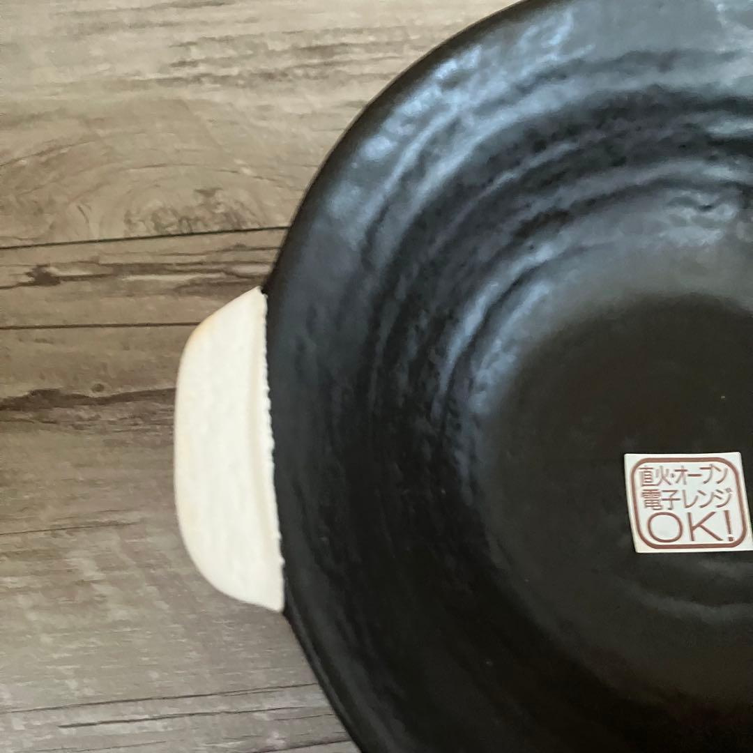 E-1 【オーブンOK】耐熱 ラーメン鉢 ペアセット（れんげ付き）黒 萬古焼