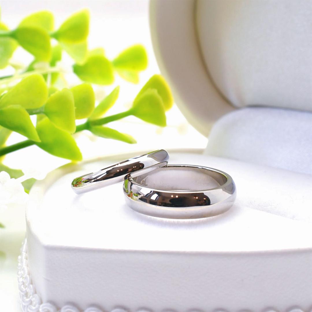 ペアリング シンプルなデザインにオリジナル感を☆鏡面 艶消し ステンレス