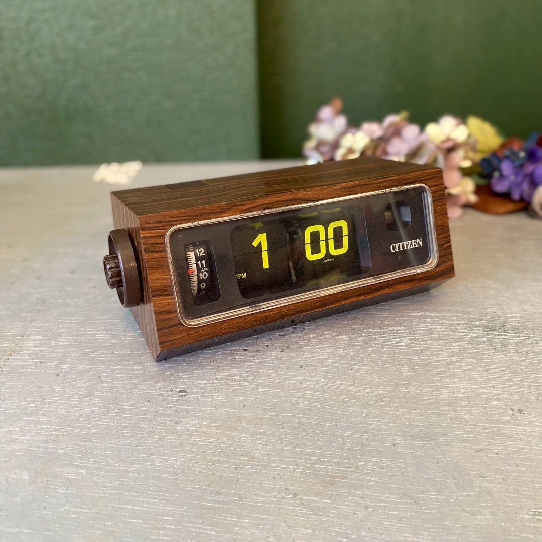 シチズン パタパタ時計 置時計 インテリア 昭和レトロ 当時物 ビンテージ