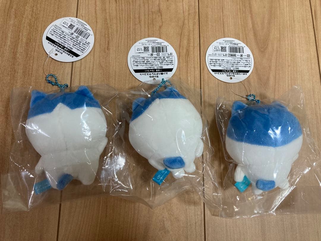 スポーツ刈り、生え変わり、ムン顔 ハチワレマスコット3点セット