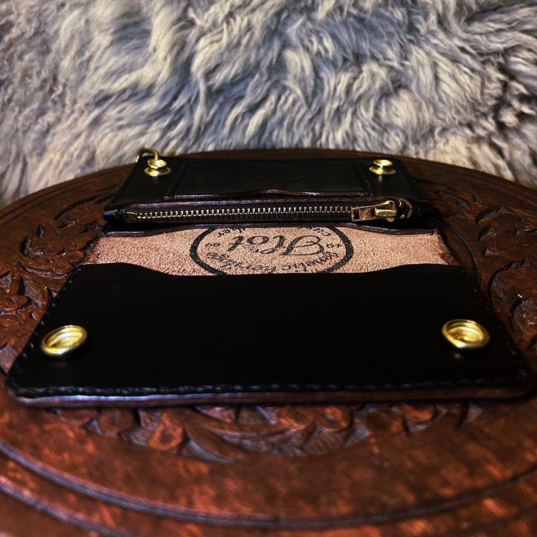 Hot トラッカーウォレットミドル　クロムエクセルレザー