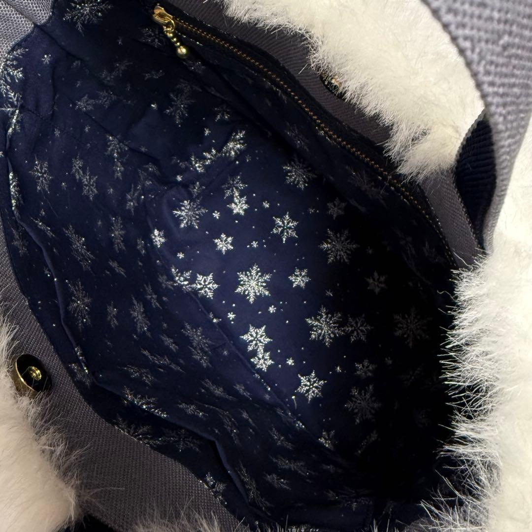 アメリカンショートヘアー刺繍♡ボア付き帆布トートバッグ