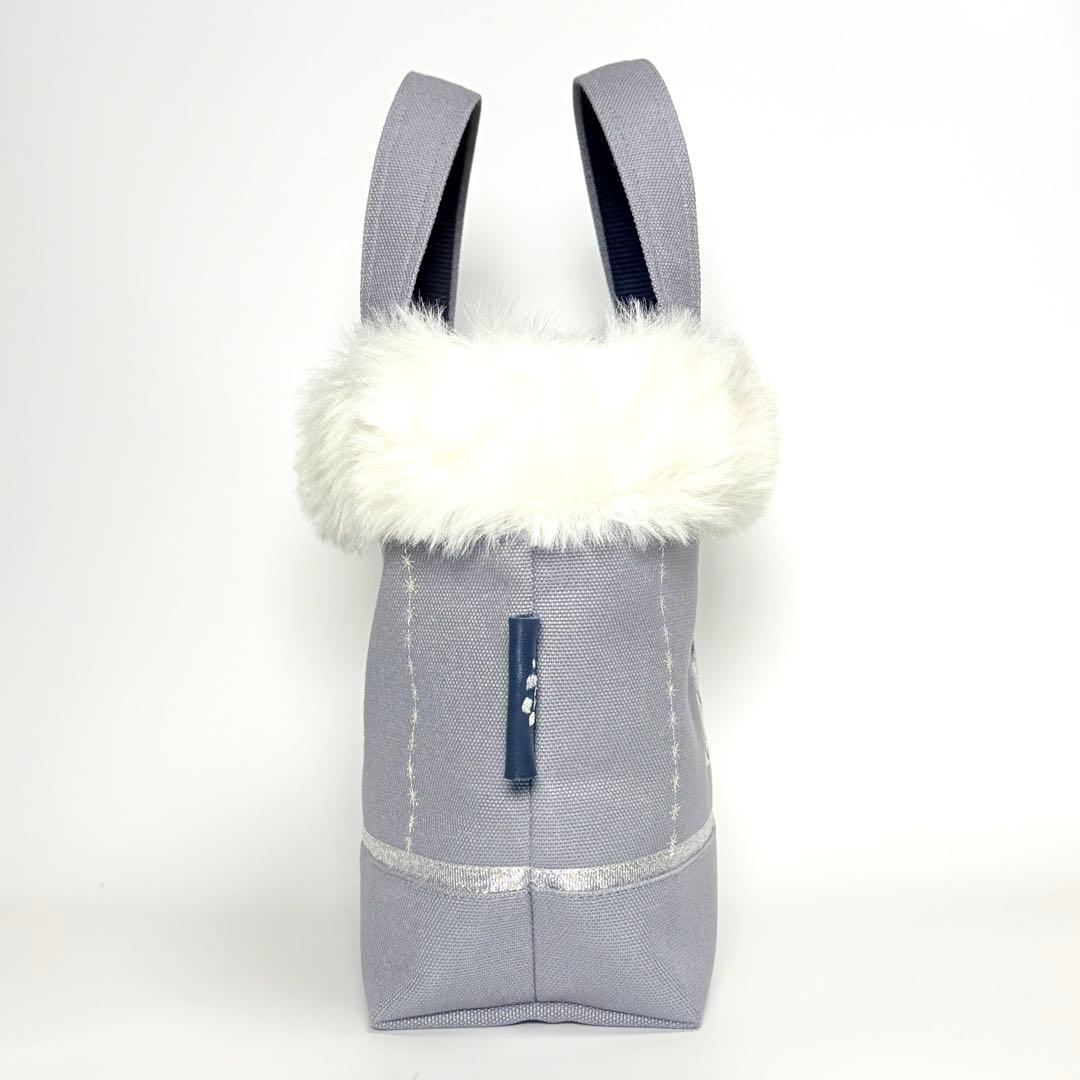 アメリカンショートヘアー刺繍♡ボア付き帆布トートバッグ