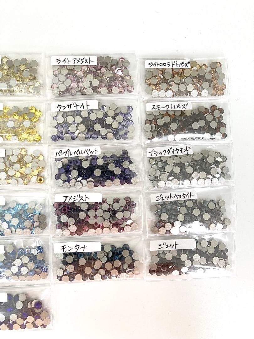 スワロフスキー SS12 33色 色見本 ラインストーン