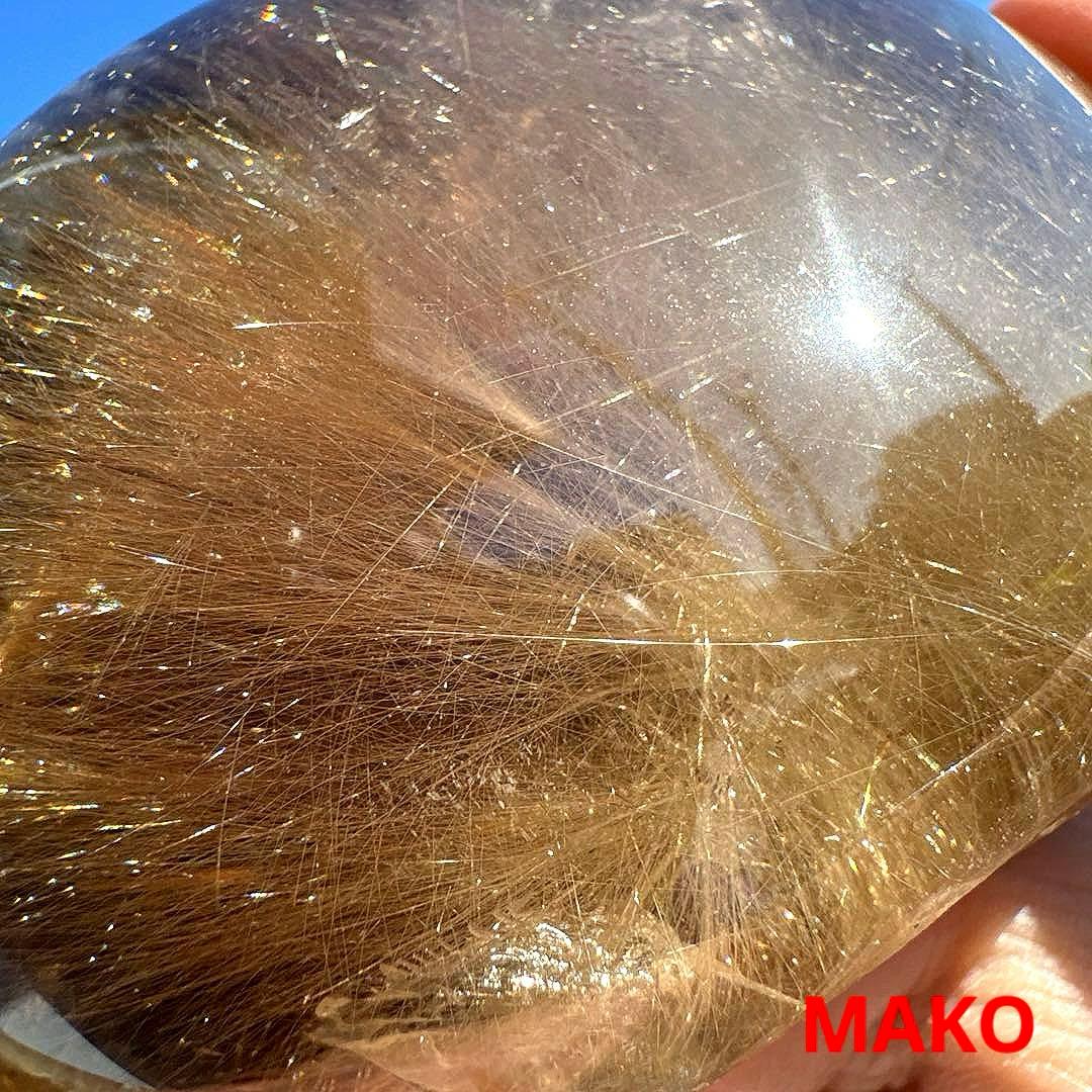 M1815☆ルチルクォーツ原石254g☆天然石　原石☆N50807-C