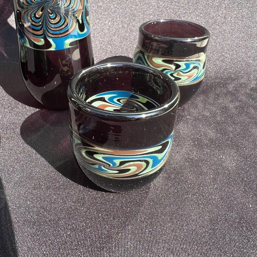 Xodas 徳利 お猪口 セット ボロシリケイトガラスアート