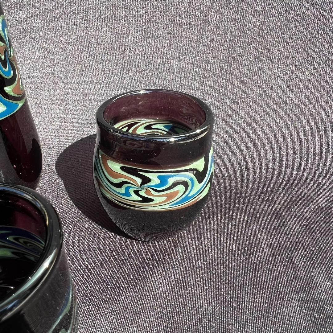 Xodas 徳利 お猪口 セット ボロシリケイトガラスアート