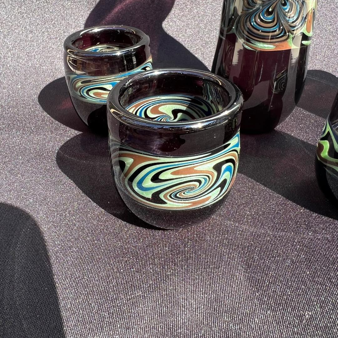 Xodas 徳利 お猪口 セット ボロシリケイトガラスアート