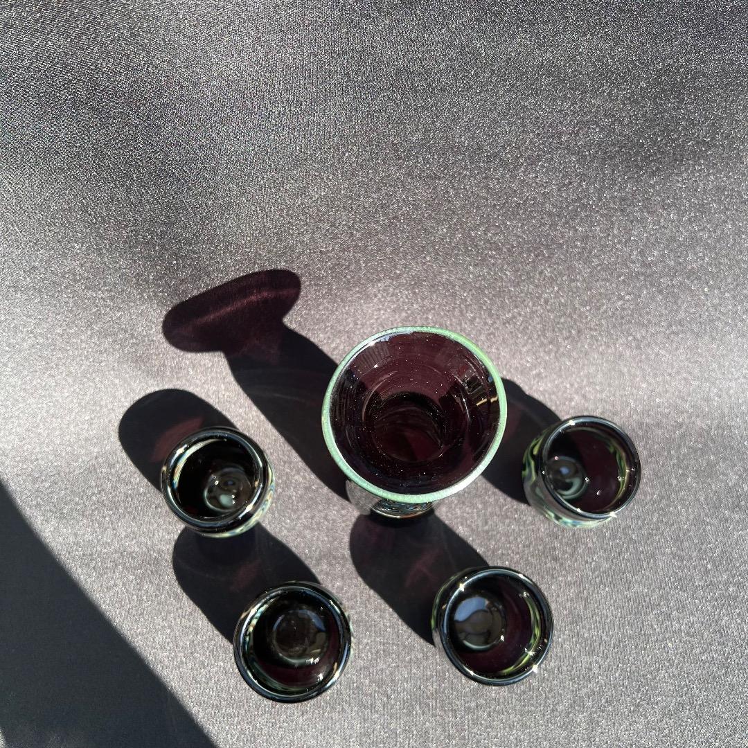 Xodas 徳利 お猪口 セット ボロシリケイトガラスアート