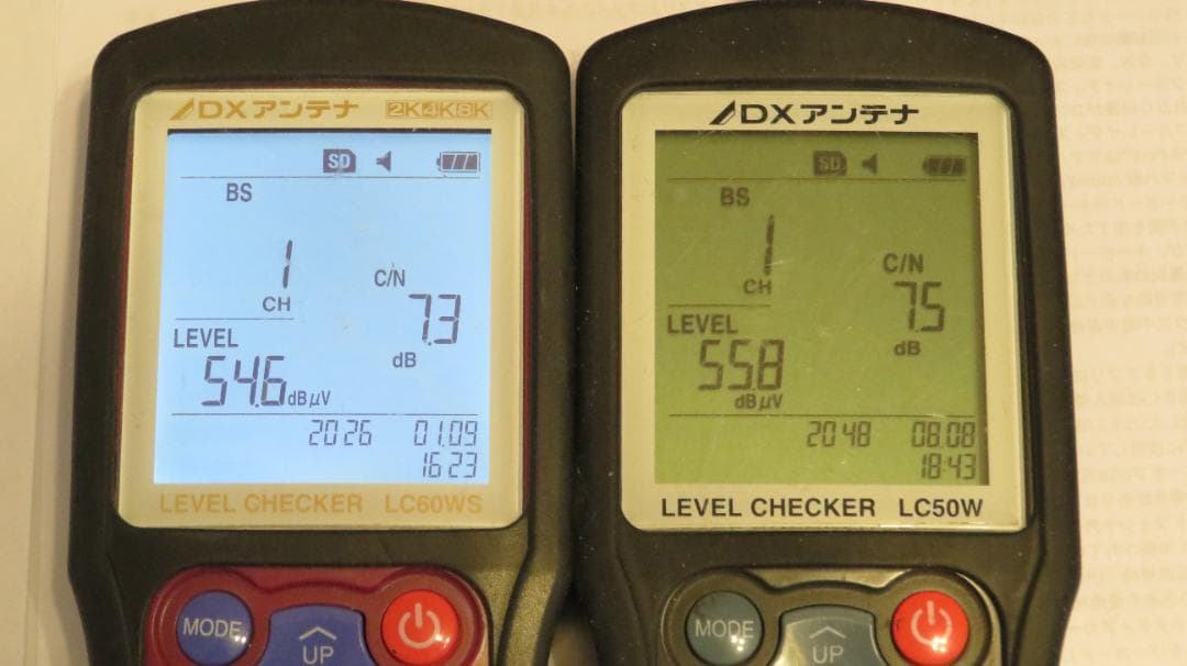 地デジ/BSレベルチェッカーLC50W　※写真追加しました。