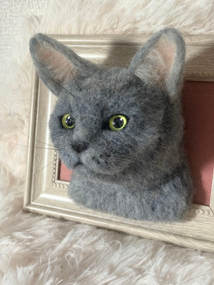 【専用】羊毛フェルト　猫　ハンドメイド　フレームタイプ