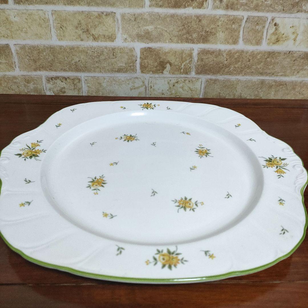 Noritake ノリタケ クラフトーン 花柄 イエロー プレート6枚セット