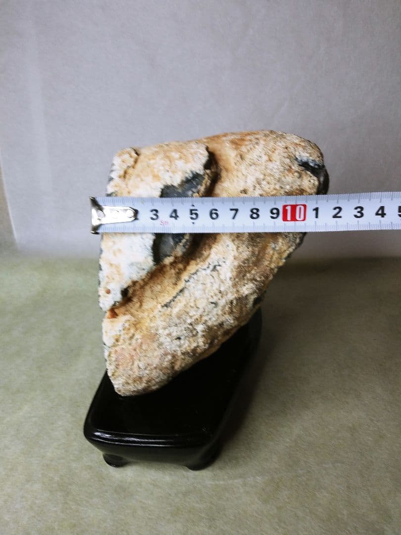 ☆658 アゲート装飾石 黒色スタンド付き