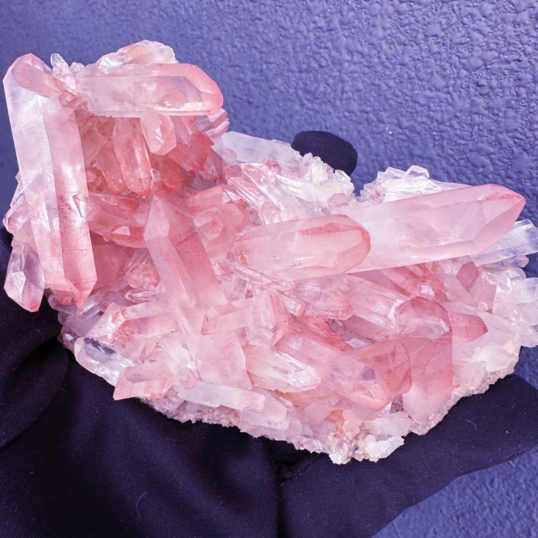 爆レア❗️浄化❗️超綺麗♡超強いパワー ピンク ヒマラヤ クラスター天然石A1565