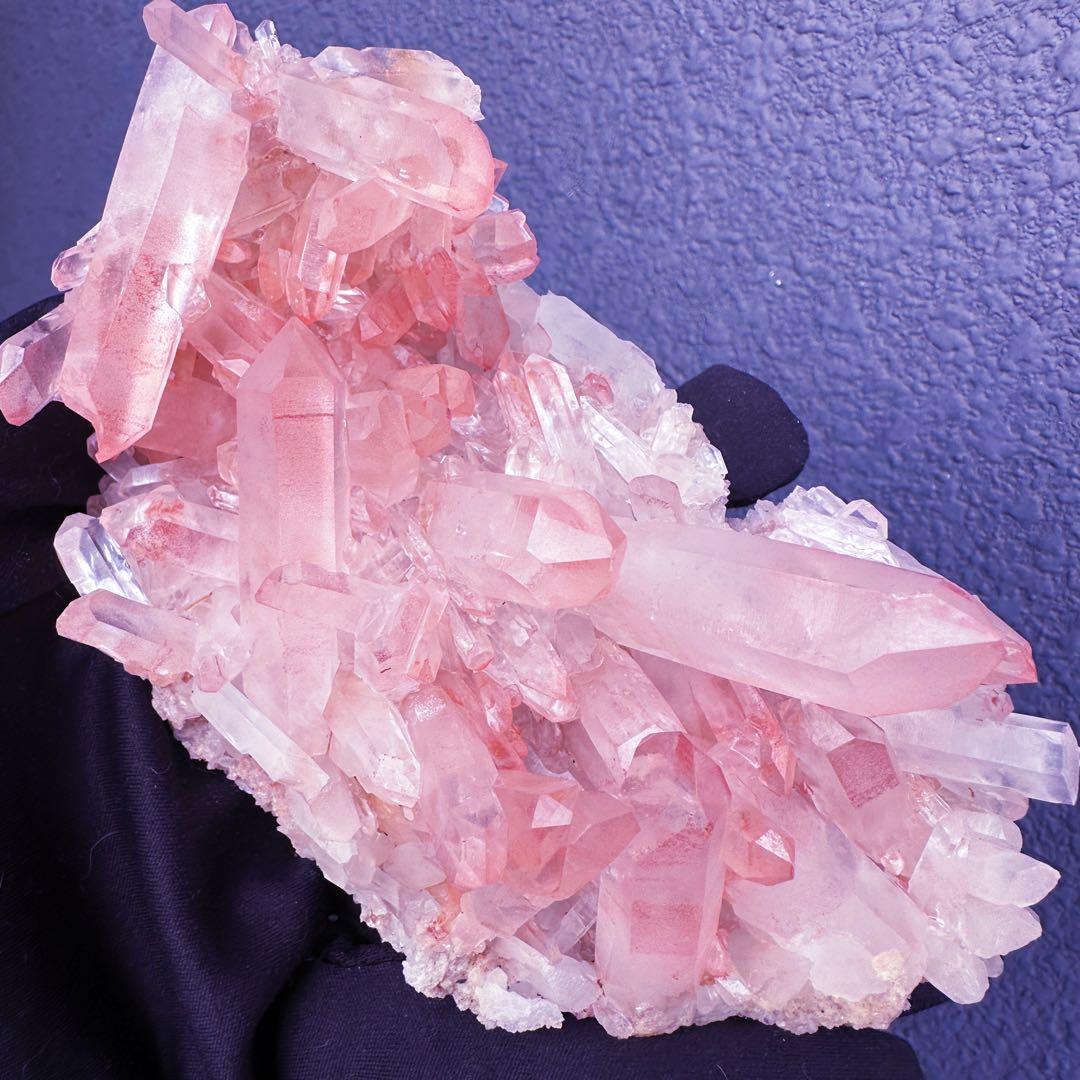 爆レア❗️浄化❗️超綺麗♡超強いパワー ピンク ヒマラヤ クラスター天然石A1565
