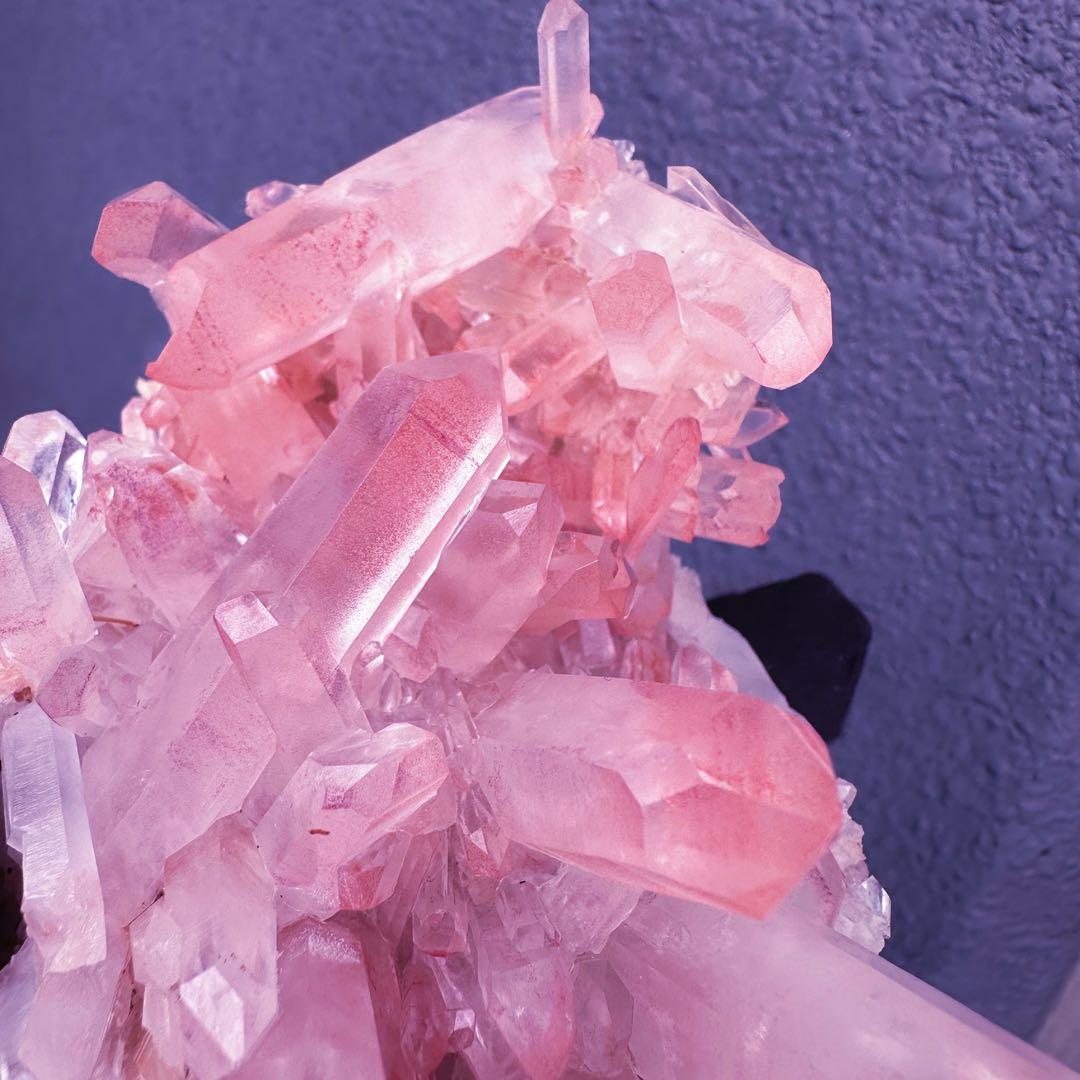 爆レア❗️浄化❗️超綺麗♡超強いパワー ピンク ヒマラヤ クラスター天然石A1565