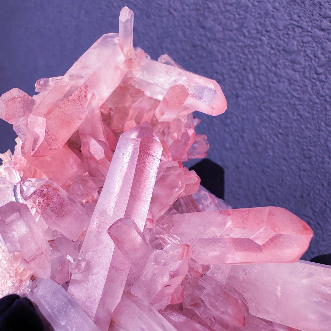 爆レア❗️浄化❗️超綺麗♡超強いパワー ピンク ヒマラヤ クラスター天然石A1565