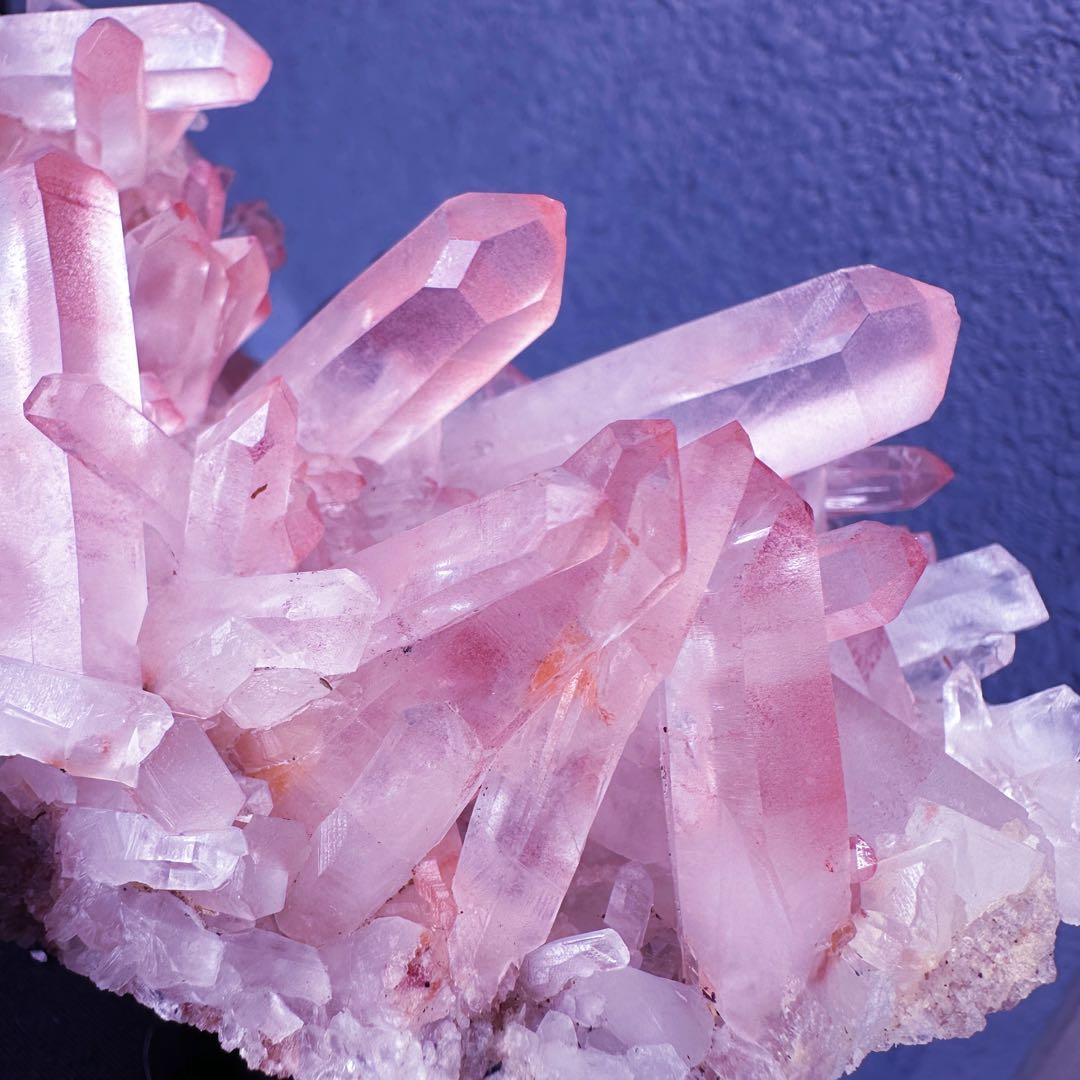 爆レア❗️浄化❗️超綺麗♡超強いパワー ピンク ヒマラヤ クラスター天然石A1565