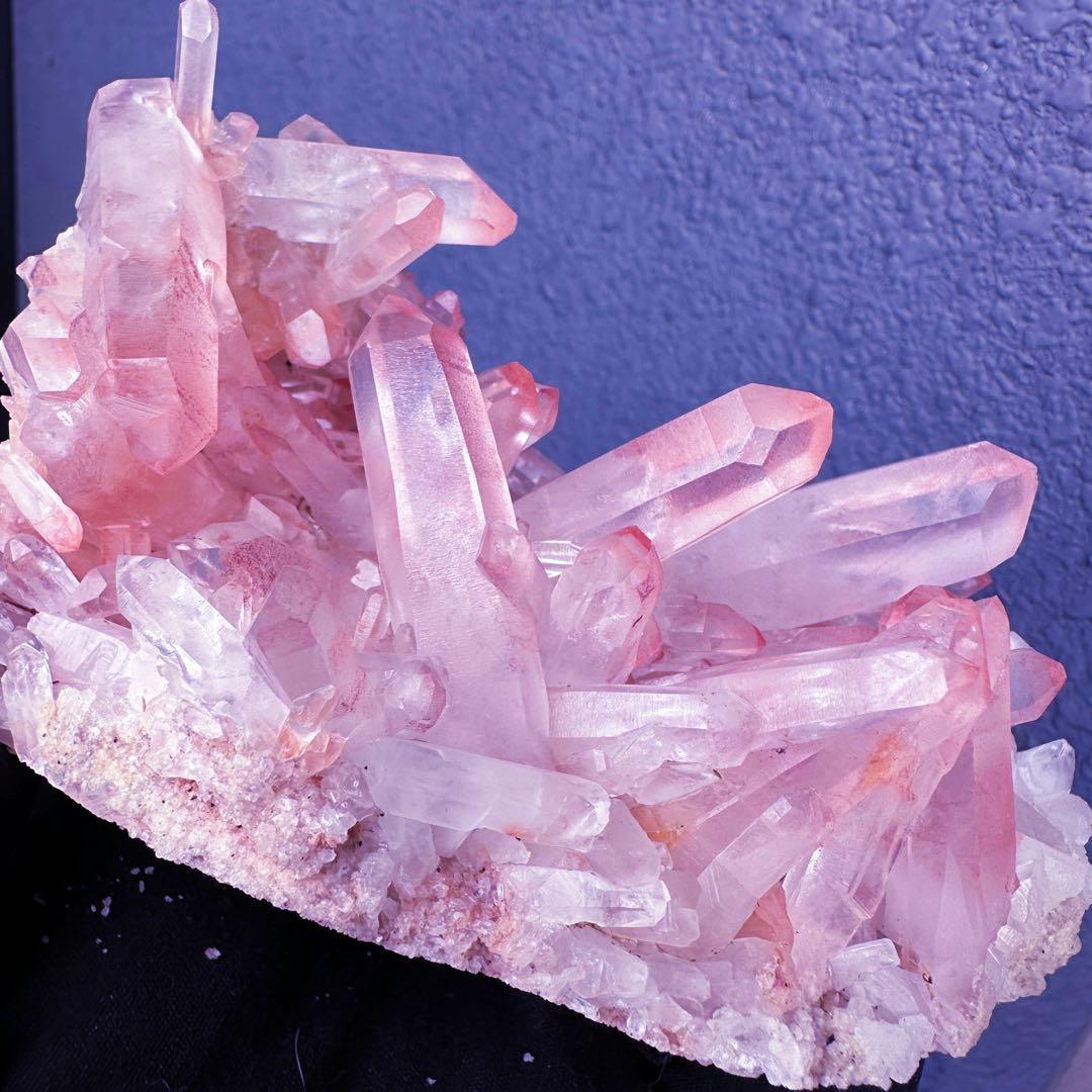 爆レア❗️浄化❗️超綺麗♡超強いパワー ピンク ヒマラヤ クラスター天然石A1565