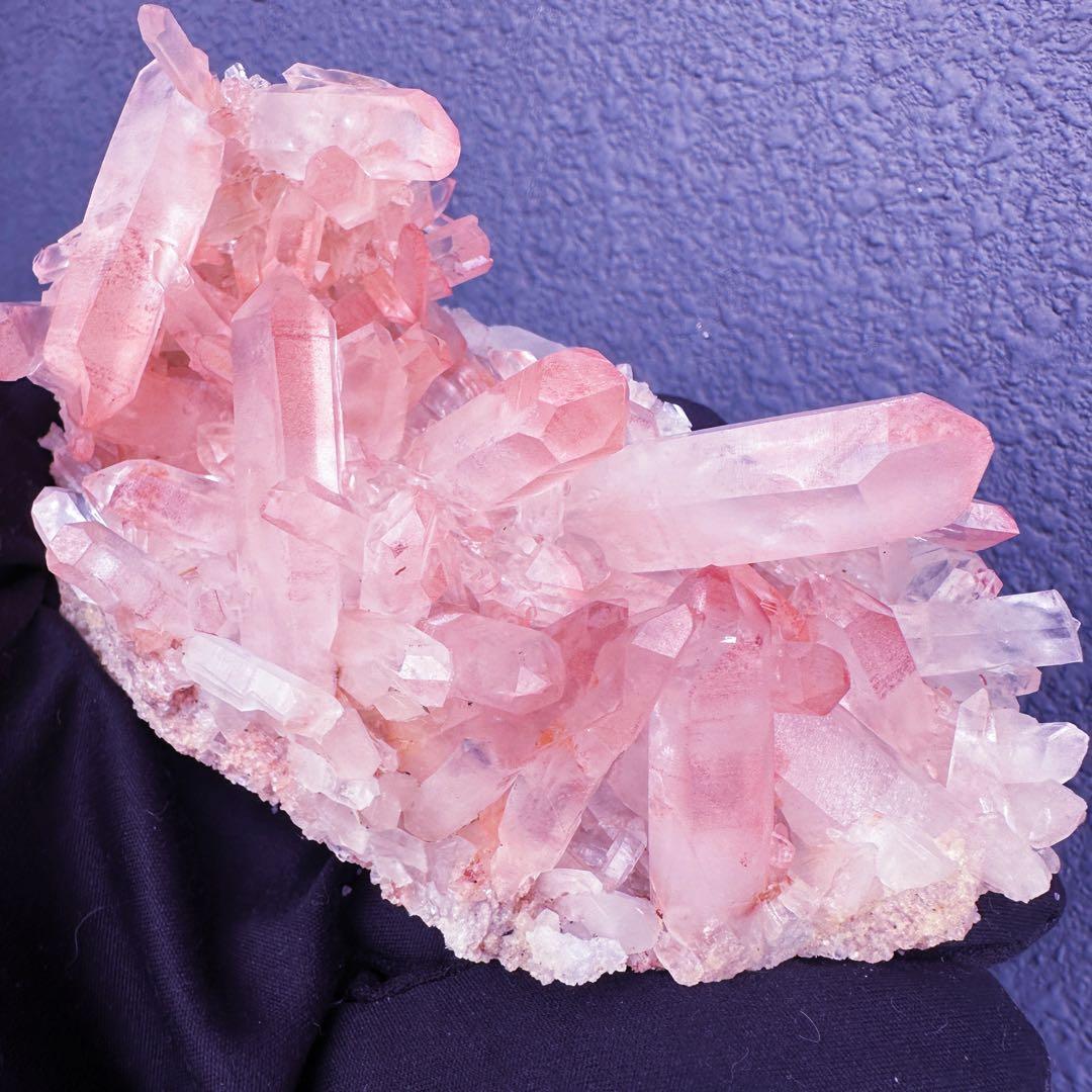 爆レア❗️浄化❗️超綺麗♡超強いパワー ピンク ヒマラヤ クラスター天然石A1565