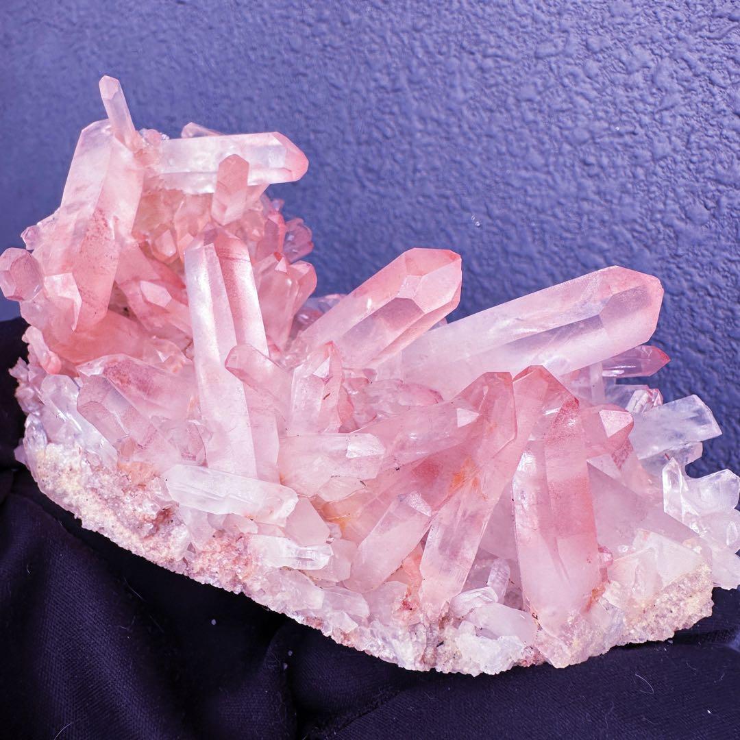 爆レア❗️浄化❗️超綺麗♡超強いパワー ピンク ヒマラヤ クラスター天然石A1565