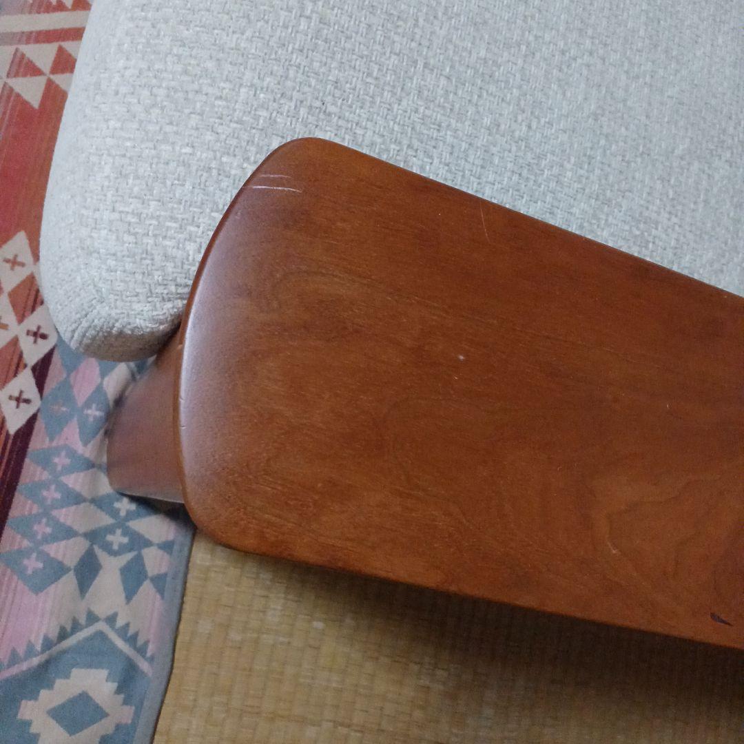 【カリモク】平織布地セミハイバック二人掛けソファー ベージュ系