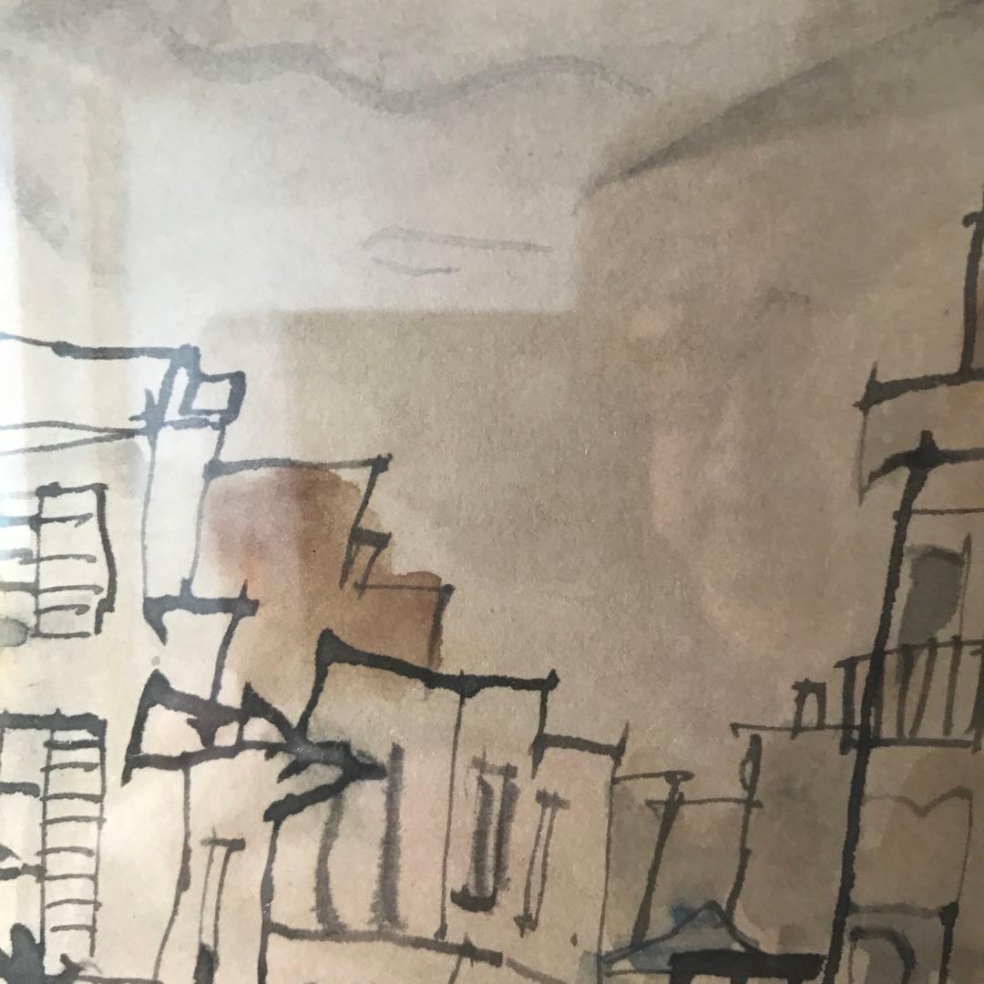 【パリの風景】サイン署名入り 水彩画（油彩風タッチ・匿名配送可）