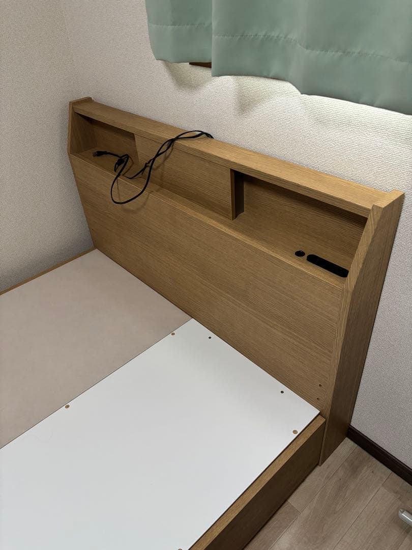 【※購入者確定済】ニトリ　セミダブルベッドフレーム(アザン3 浅型/LBR)