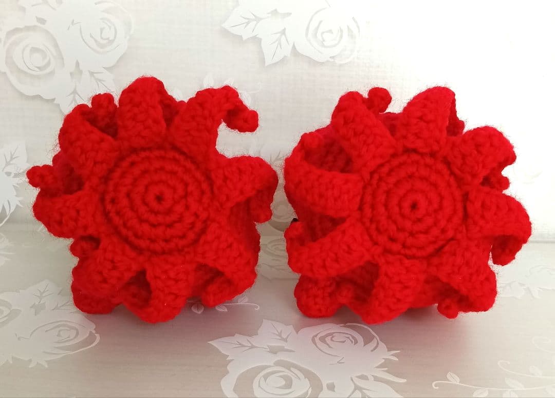 ✽ハンドメイド✽あみぐるみ がま口 手編み カエルちゃん タコさんポーチ♡