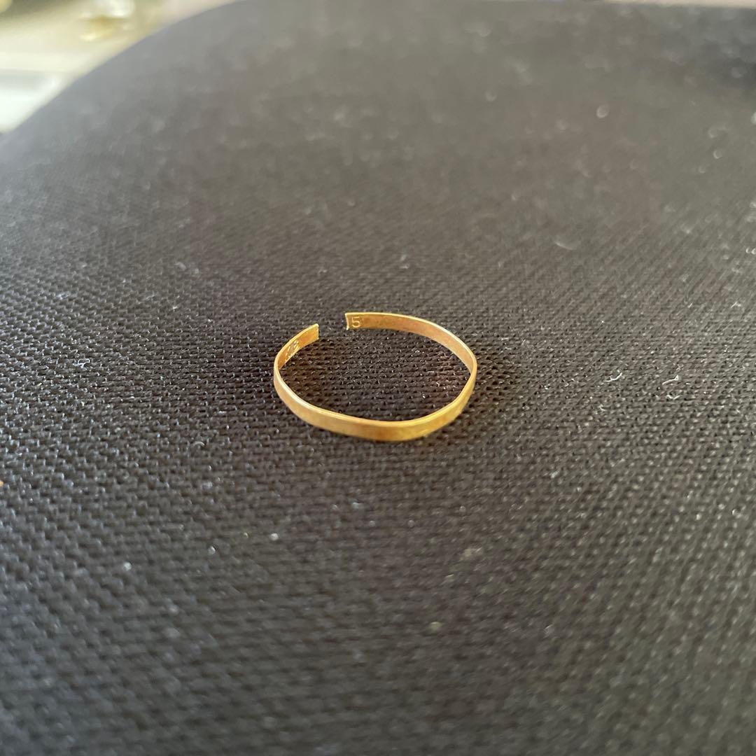 ⭐*︎様 ジャンク 古い18金 シンプルリング ゴールド 15号