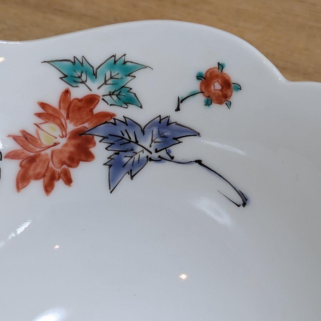 十三代　酒井田柿右衛門　牡丹文　中付　五客　共箱　栞