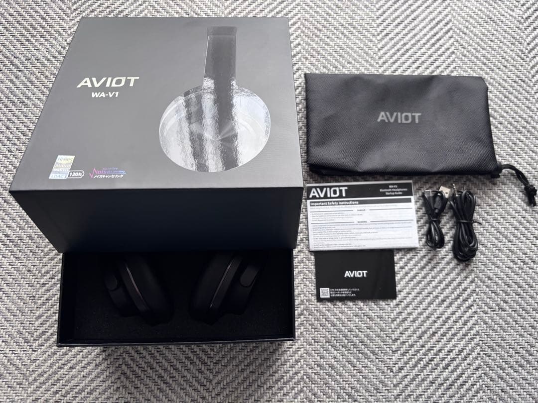 AVIOT WA-V1 ワイヤレスヘッドホン 最大130時間再生