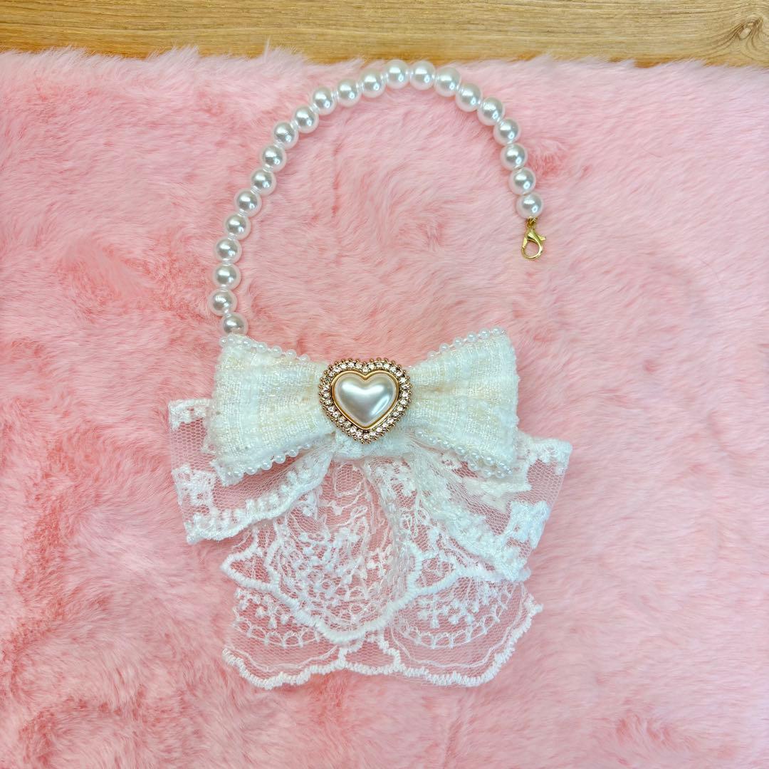 おすわりぬい服　15−16cm 猫　ぬい服　白　にじぬい