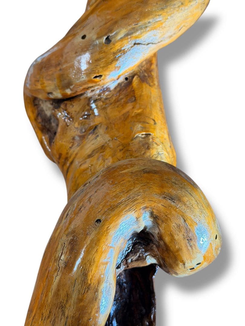 #天然木 木の根　ねじり 花台・飾り台 木製スタンド・テーブル