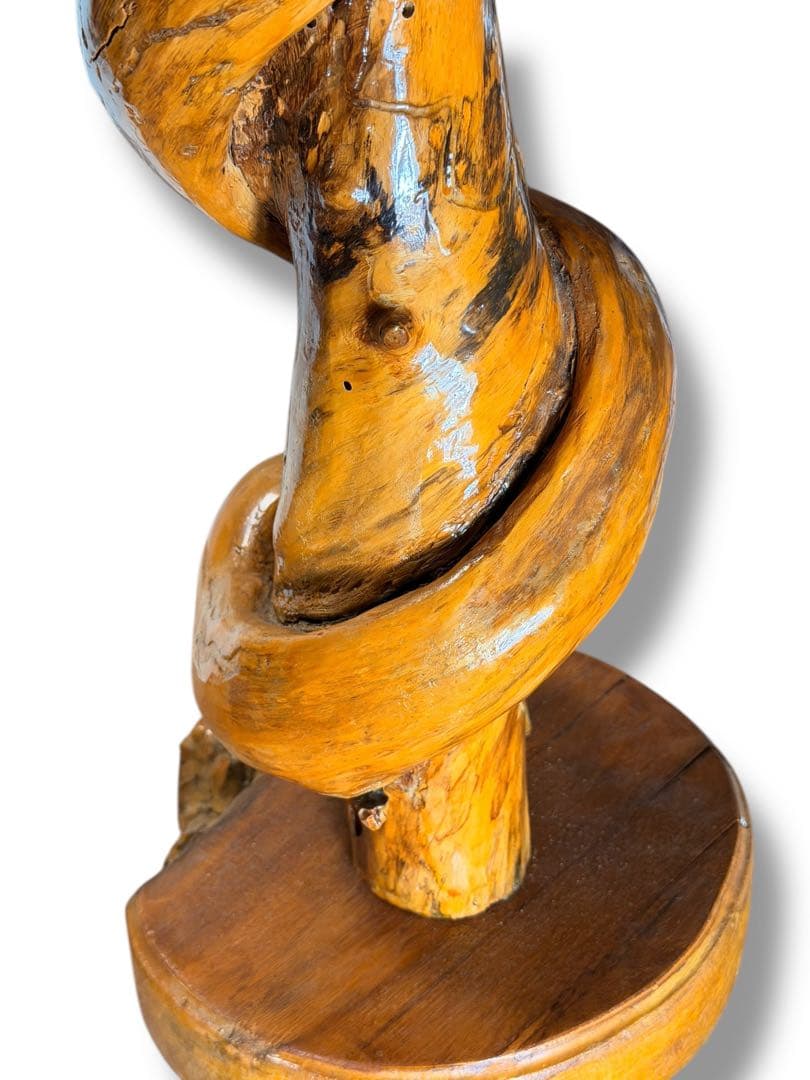 #天然木 木の根　ねじり 花台・飾り台 木製スタンド・テーブル