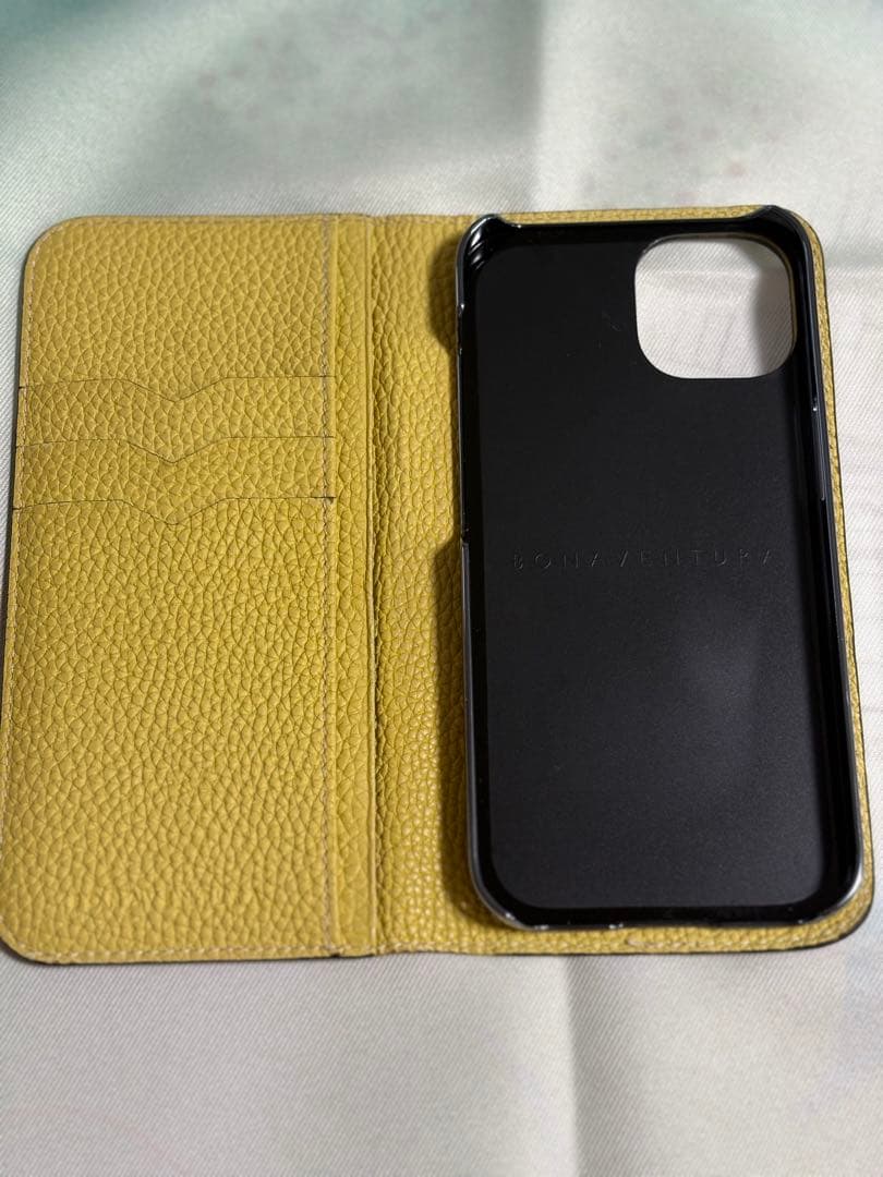 BONAVENTURA iPhone14グレージュ×イエロー（ハードケース新品）