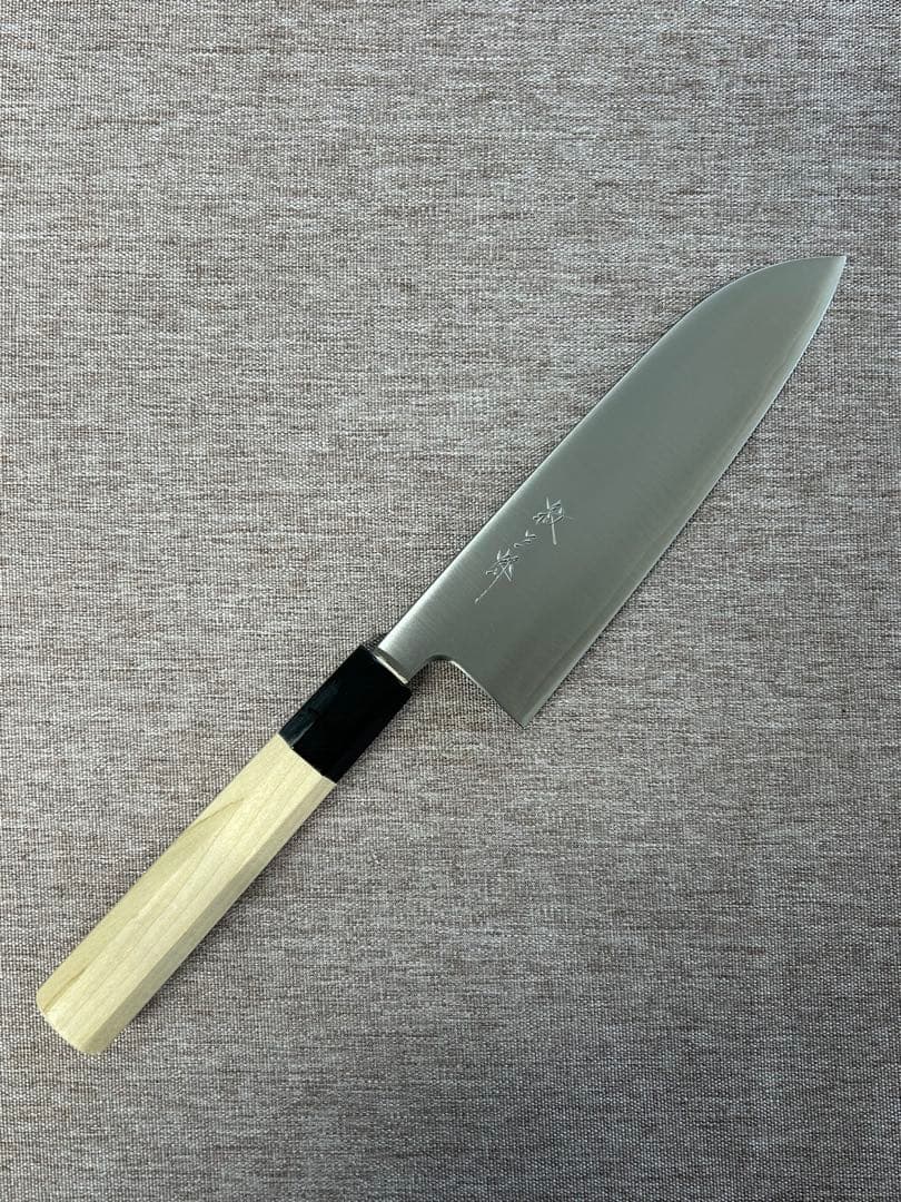 [6個セット] 紋三郎 包丁 三徳包丁 銀三 165mm 水牛八角柄 ステンレス