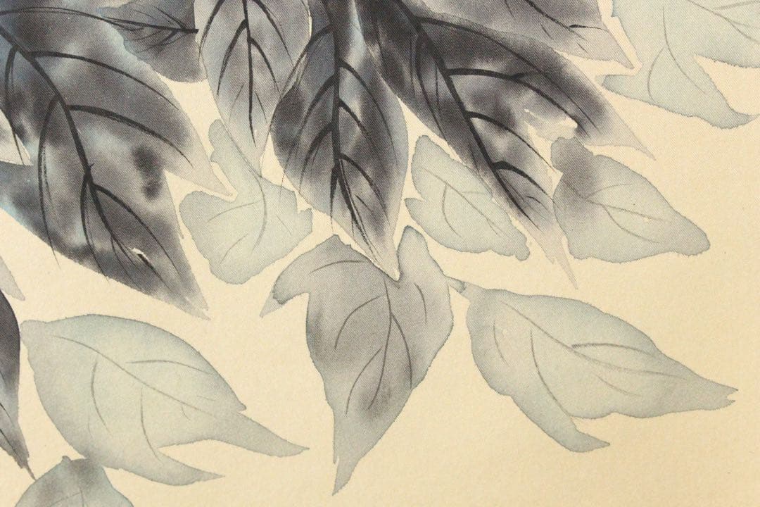 No5207 掛軸　稲垣伯堂　牡丹図　着色絹本　日本画　古画　古美術　送料無料