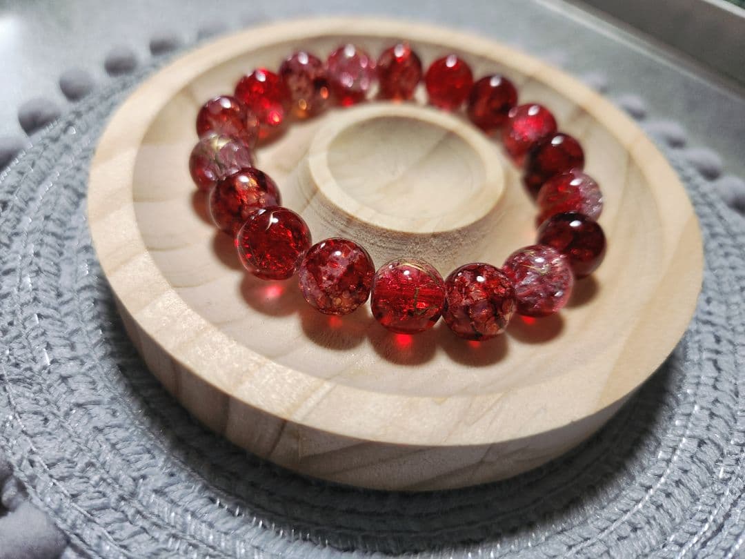 ビーズブレスレット【Mutual loveシリーズ(Black&Red他)】