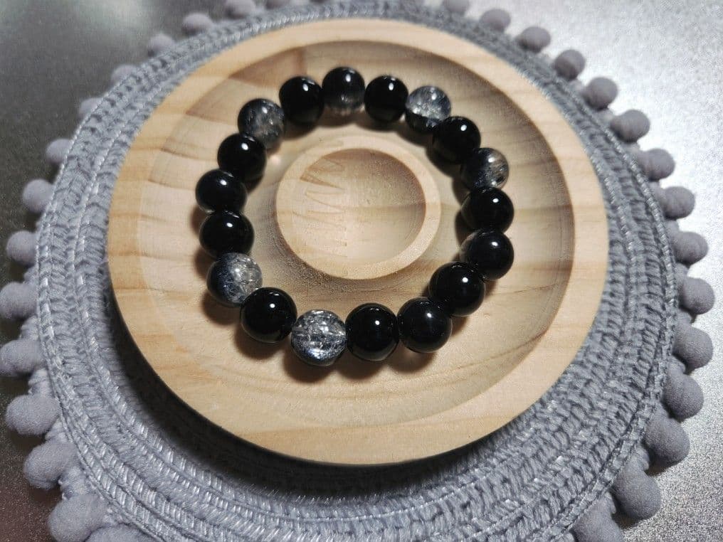 ビーズブレスレット【Mutual loveシリーズ(Black&Red他)】