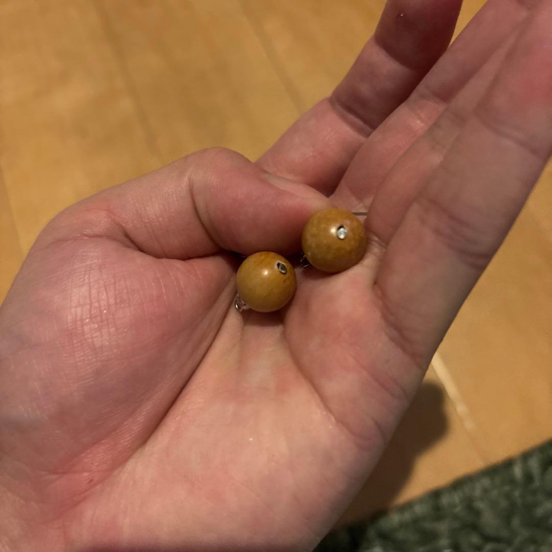 柘植のピアス！落ち着き！優しいパワー！