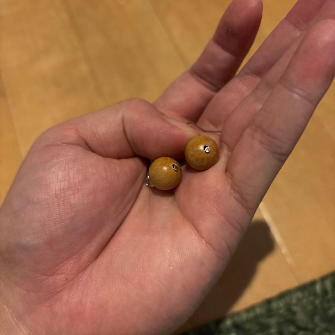 柘植のピアス！落ち着き！優しいパワー！