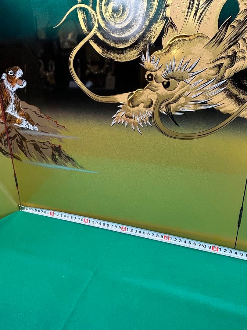 【50】五月人形★龍虎屏風★