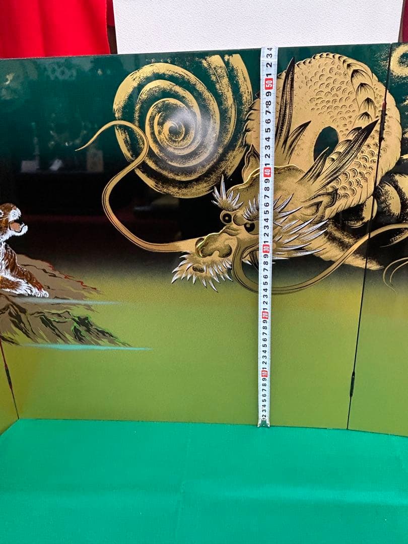 【50】五月人形★龍虎屏風★