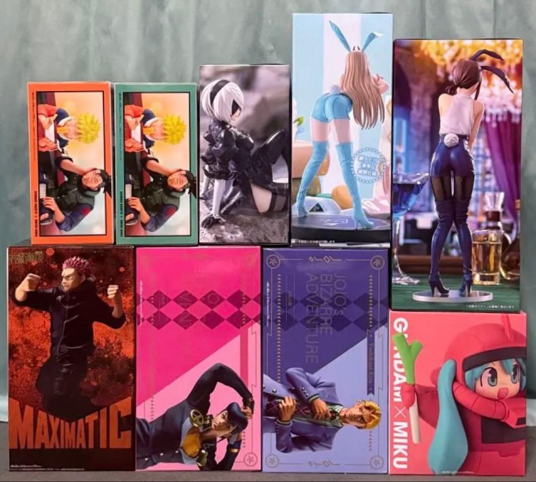 プライズフィギュア 9個 まとめ売り ジョジョ ナルト チェンソーマン 2B